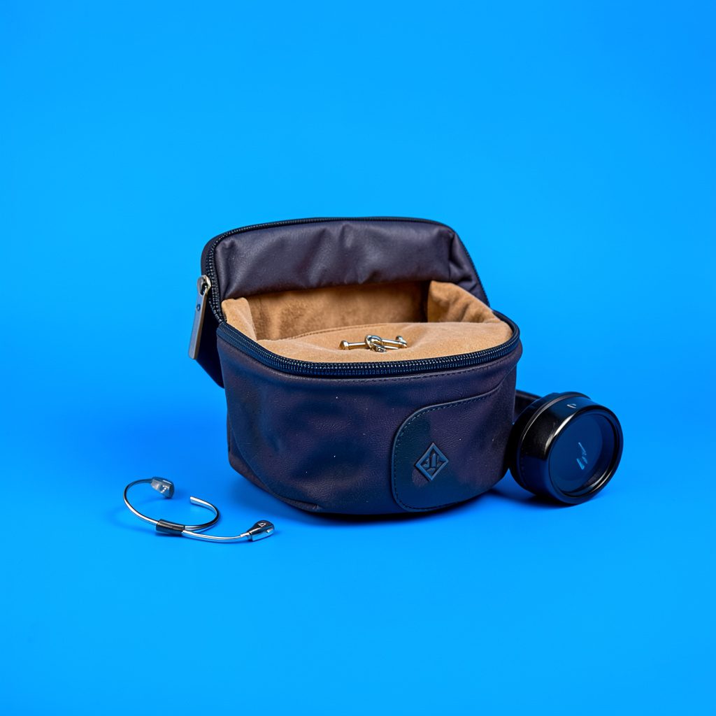 Colección de accesorios de estilo de vida con motivos tecnológicos, en colores vivos sobre fondo claro